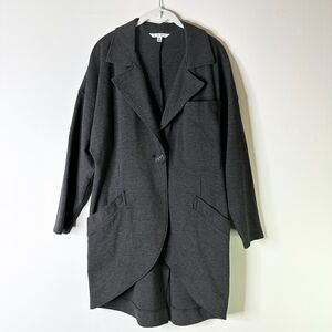 CAbi Coat Women S Heather Gray Lisbon Topper Jacket Knit Athleisure Boho NWOT